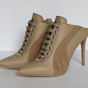 Puma Women's Beige Lace-Up Heels